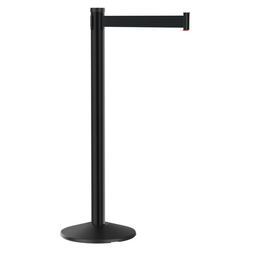 Retracta-Belt® 300 Series Black Aluminum Crowd Control Stanchion
