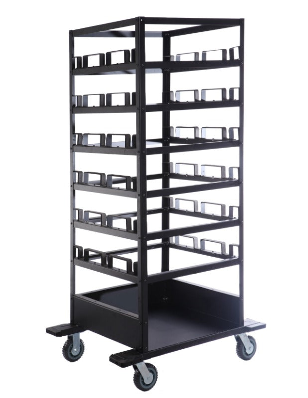 Barriers Stanchions 18-Post Horizontal CartBarriers Stanchions 18-Post Horizontal Cart - TheCrowdController.com