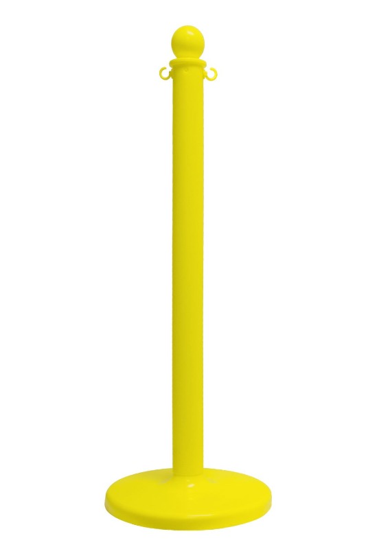 Crowd Control 2.5" Diameter Plastic Barrier Stanchion, 40" Overall Height - TheCrowdController.com