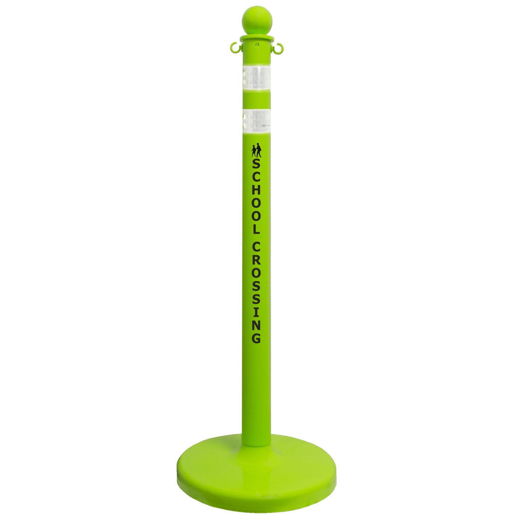 2.5" School Crossing Stanchion, 40" Overall Height - The Crowd Controller