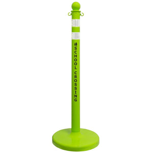 2.5" School Crossing Stanchion, 40" Overall Height - The Crowd Controller