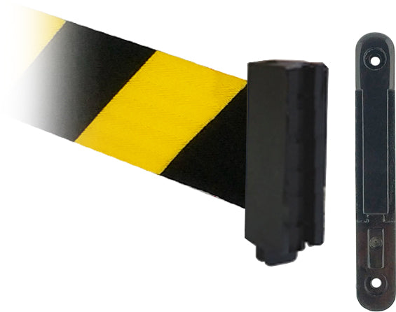 WallPro Wall Mounted Belt Barrier 750 with 55' - 75' Belt Length- TheCrowdController.com