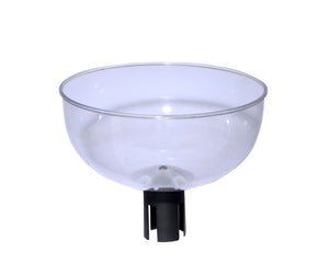 12-inch display bowl mounted on retractable belt stanchion for merchandising small items