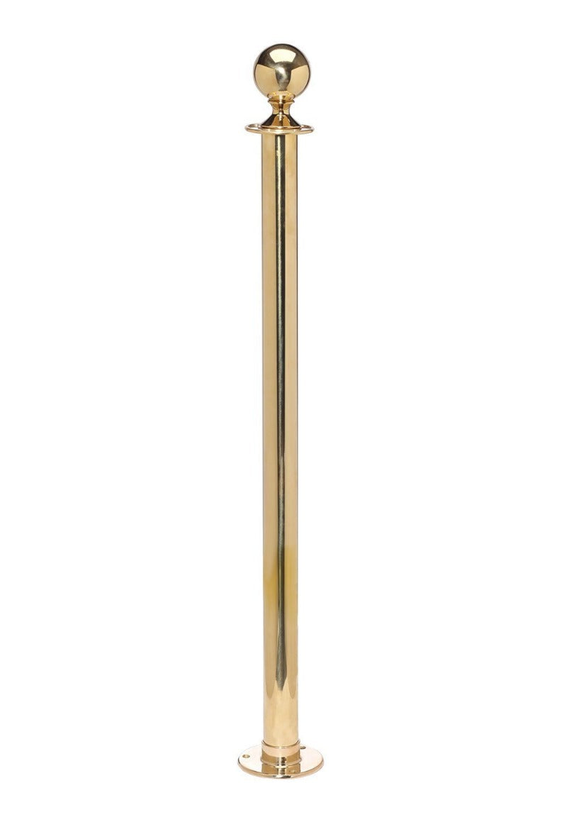 Crowd Control Barrier Stanchions Elegance Ball Top Fixed Base - TheCrowdController.com