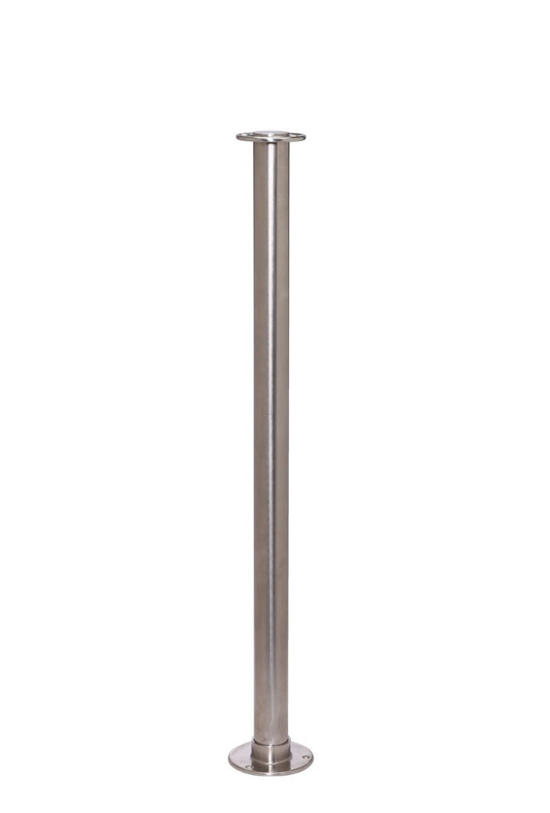 Crowd Control Barrier Stanchions Elegance Flat Top Fixed Base - TheCrowdController.com
