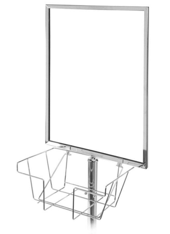 Barriers Stanchions Literature Basket- The CrowdController.com