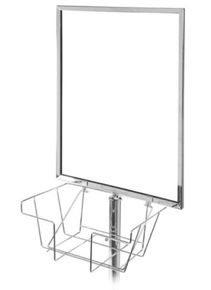 Barriers Stanchions Literature Basket- The CrowdController.com