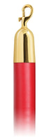 Vinyl 1.5 in Rope with Snap Hooks | Lavi - RD - Red Vinyl - 00 - Polished Brass