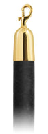 Velvet 1.5 in Rope with Snap Hooks | Lavi - BK - Black Velour - 00 - Polished Brass