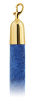 Velvet 1.5 in Rope with Snap Hooks | Lavi - RB - Royal Blue - 00 - Polished Brass