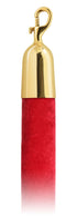 Velvet 1.5 in Rope with Snap Hooks | Lavi - CD - Cardinal Velour - 00 - Polished Brass