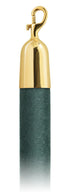 Velvet 1.5 in Rope with Snap Hooks | Lavi - EG - Evergreen Velour - 00 - Polished Brass