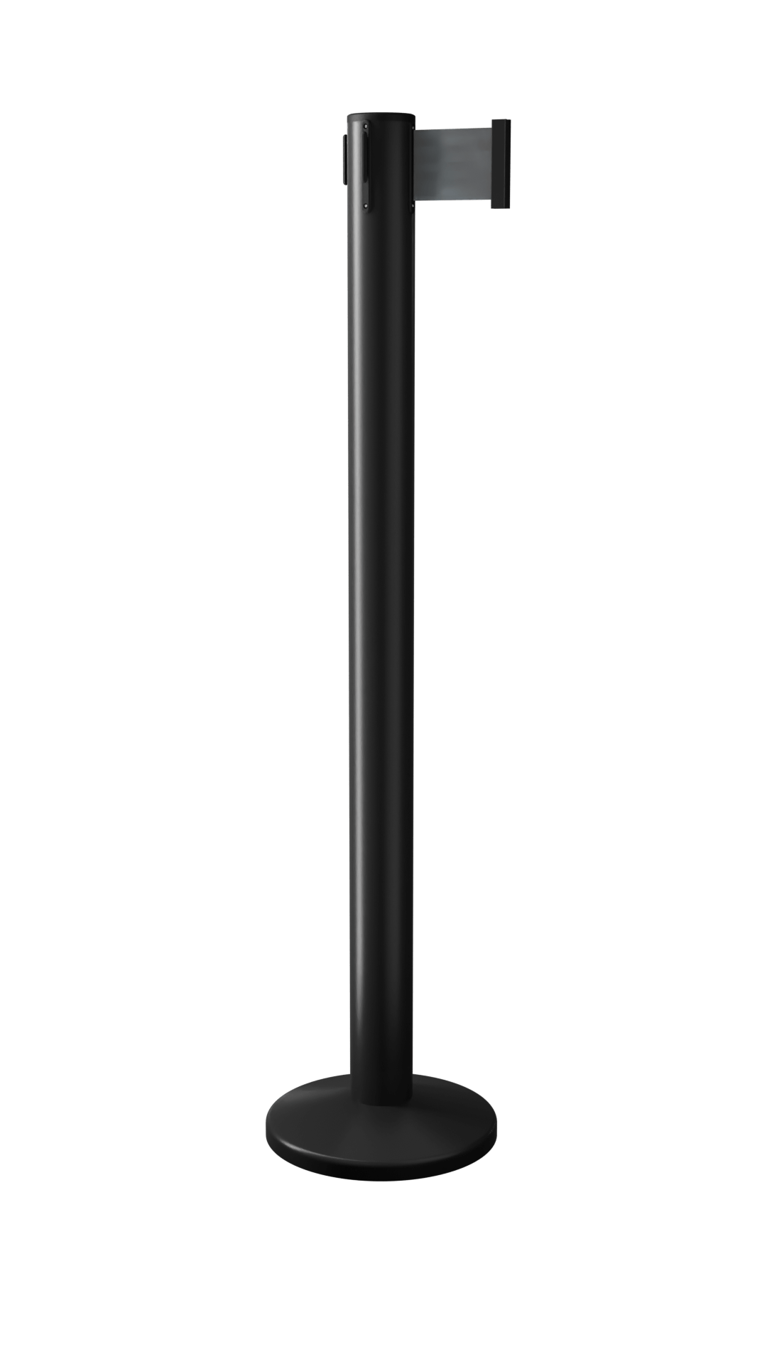 QueuePro 250 Xtra Magnetic stanchion in black with 3 inch wide belt
