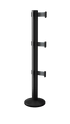QueuePro Triple 250 Magnetic ADA 13 ft belt barrier stanchion in black