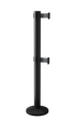 QueuePro Twin 250 Magnetic ADA 13 ft belt barrier stanchion in black