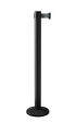 QueuePro 250 Magnetic retractable belt stanchion in black with removable magnetic base