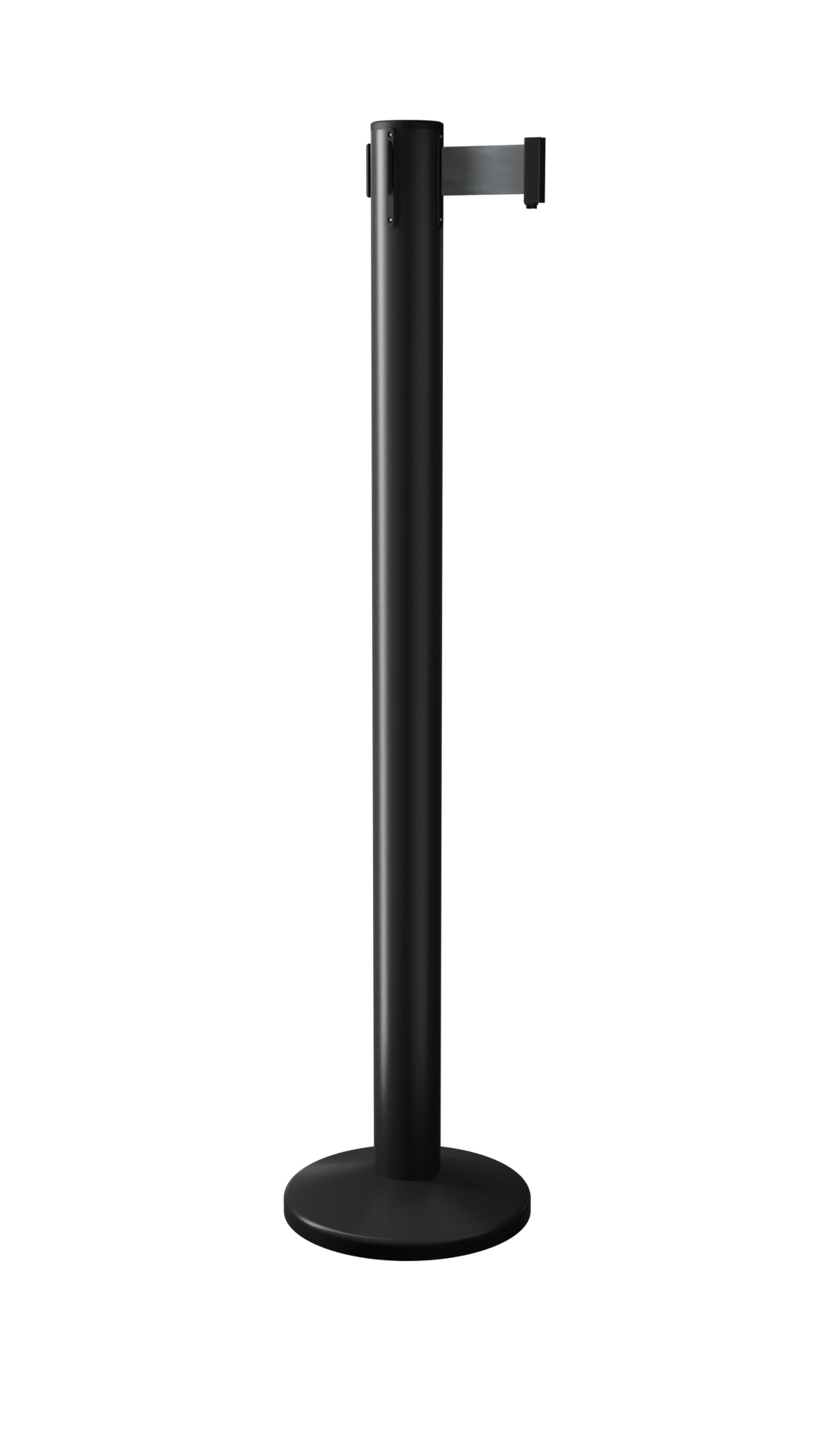 QueuePro 250 Magnetic 13 ft belt barrier stanchion in black