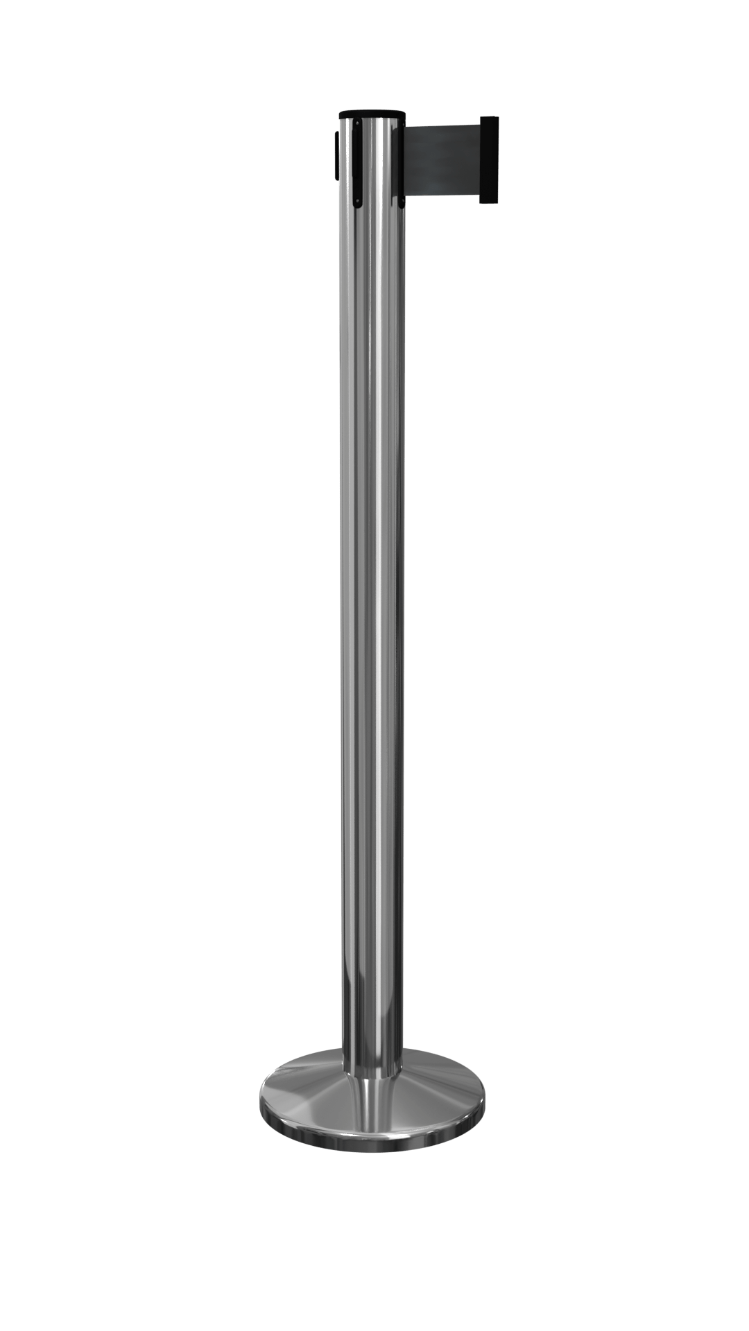 QueuePro 250 Xtra Magnetic wide belt stanchion in polished stainless steel