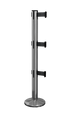 QueuePro Triple 250 Magnetic ADA stanchion in polished stainless steel