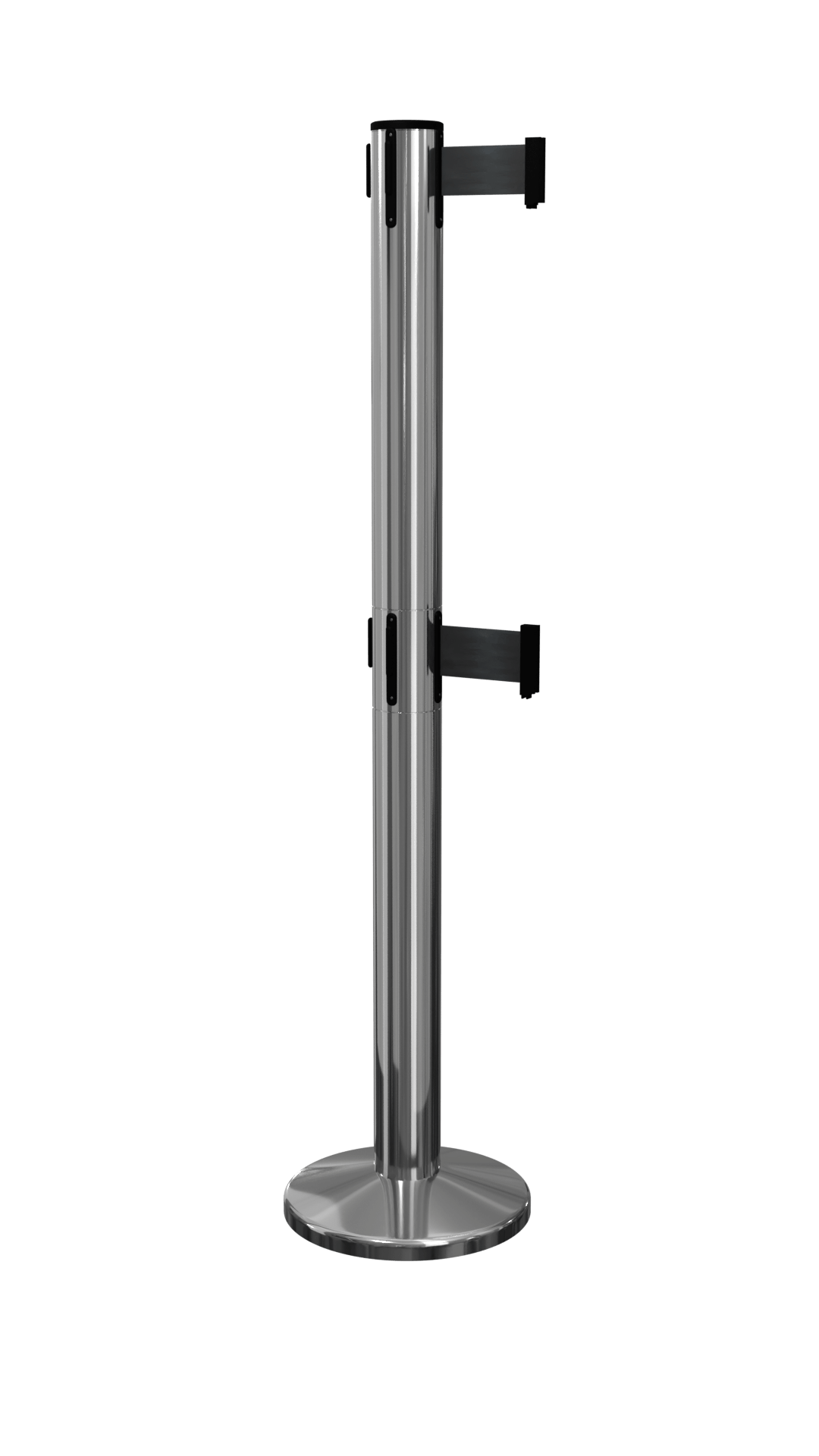 QueuePro Twin 250 Magnetic ADA stanchion in polished stainless steel