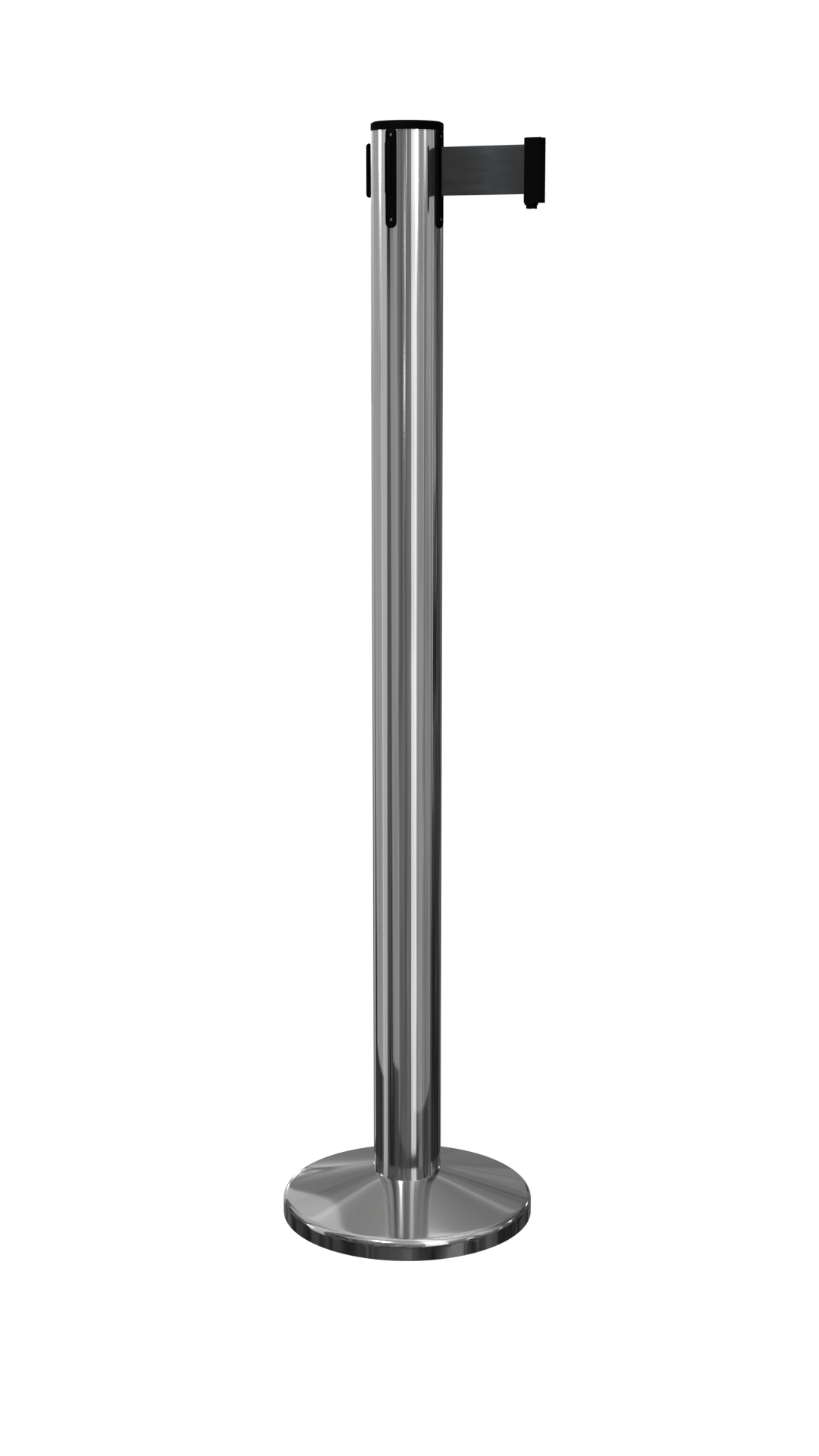 QueuePro 250 Magnetic stanchion in polished stainless steel