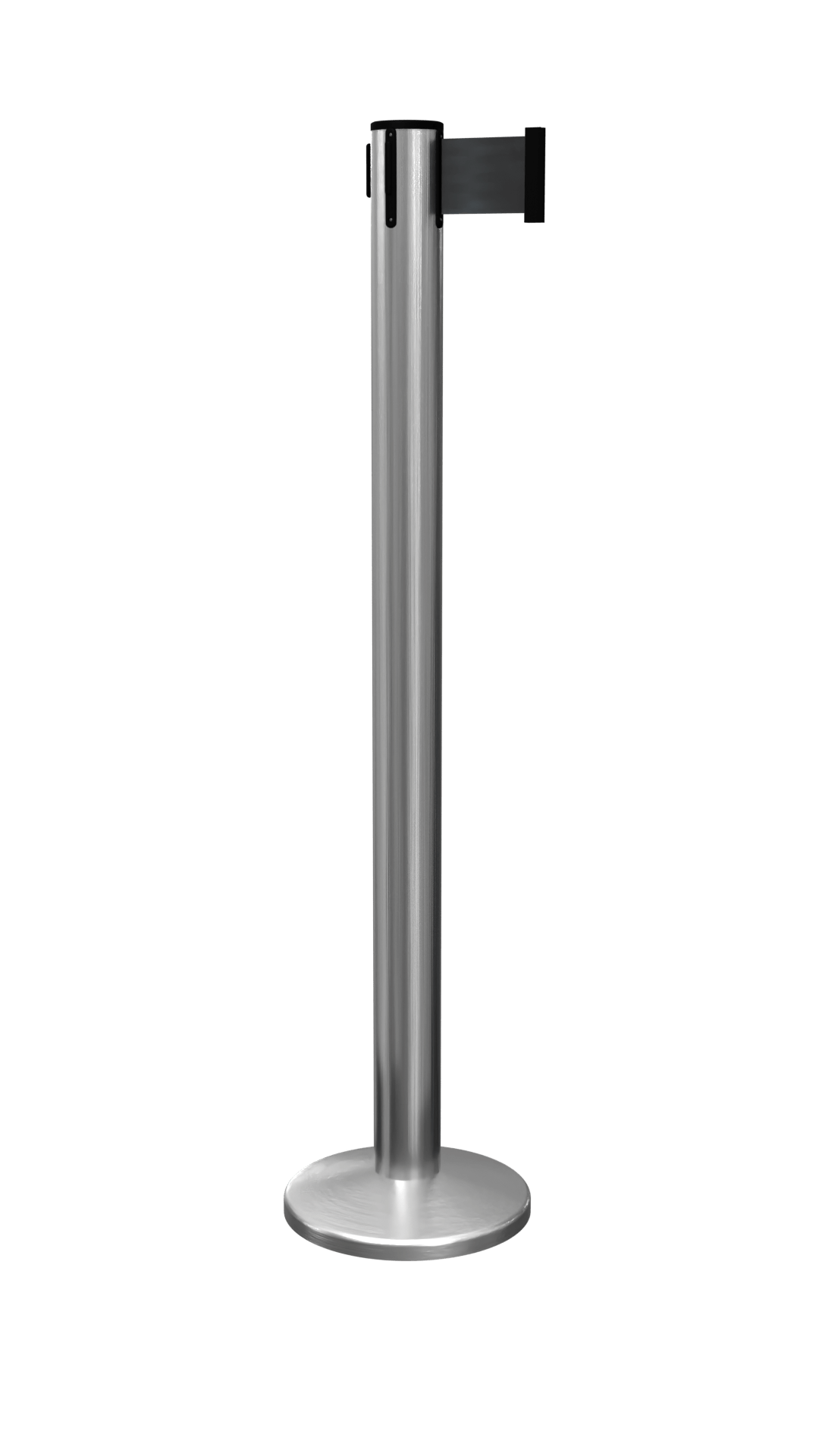 QueuePro 250 Xtra Magnetic wide belt stanchion in satin stainless steel