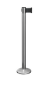QueuePro 250 Xtra Magnetic wide belt stanchion in satin stainless steel
