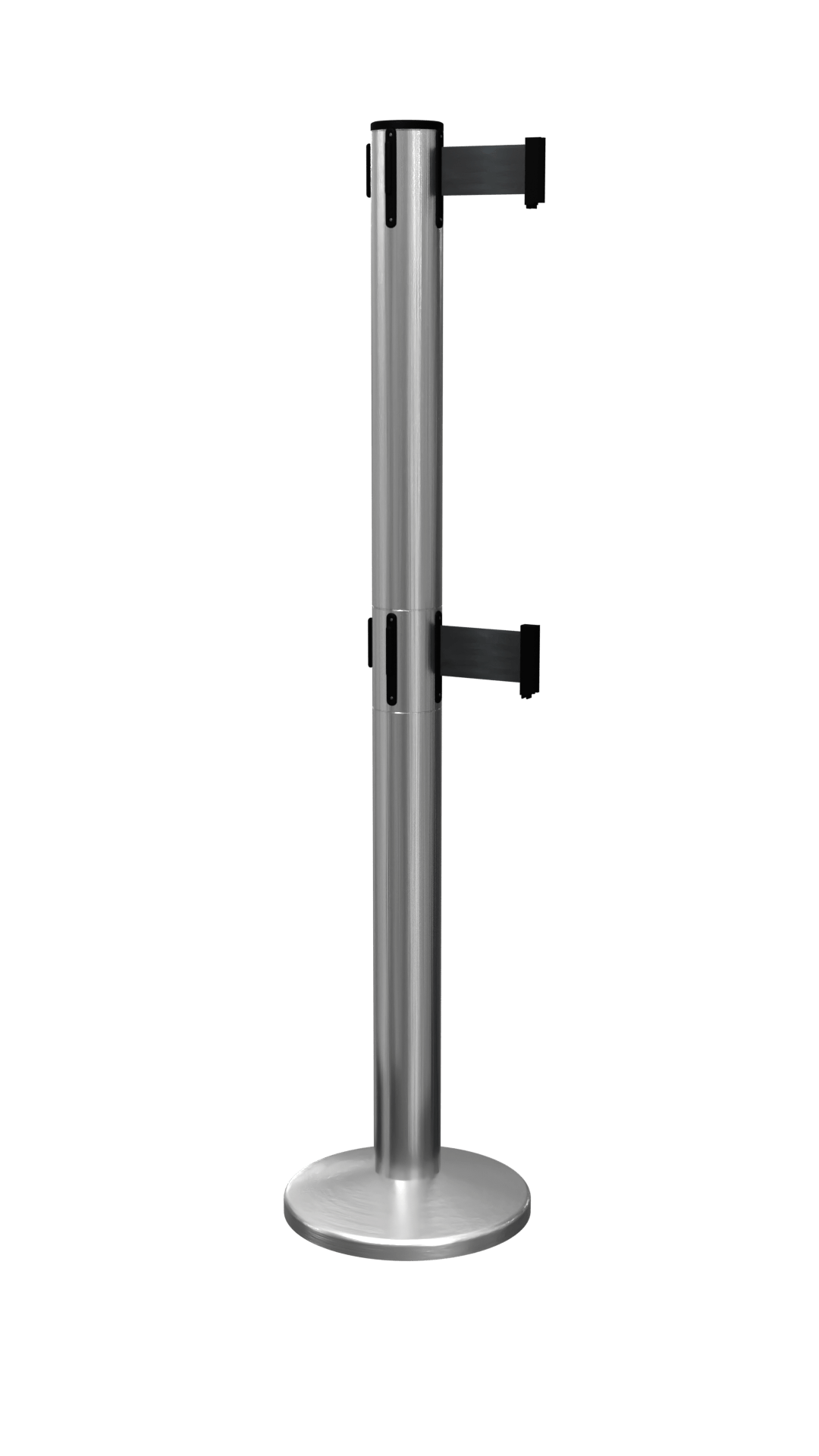 QueuePro Twin 250 Magnetic ADA stanchion in satin stainless steel