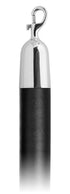 Vinyl 1.5 in Rope with Snap Hooks | Lavi - BK - Black Vinyl - 40 - Polished Stainless Steel