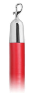 Vinyl 1.5 in Rope with Snap Hooks | Lavi - RD - Red Vinyl - 40 - Polished Stainless Steel