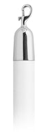 Vinyl 1.5 in Rope with Snap Hooks | Lavi - SN - Snow Vinyl - 40 - Polished Stainless Steel