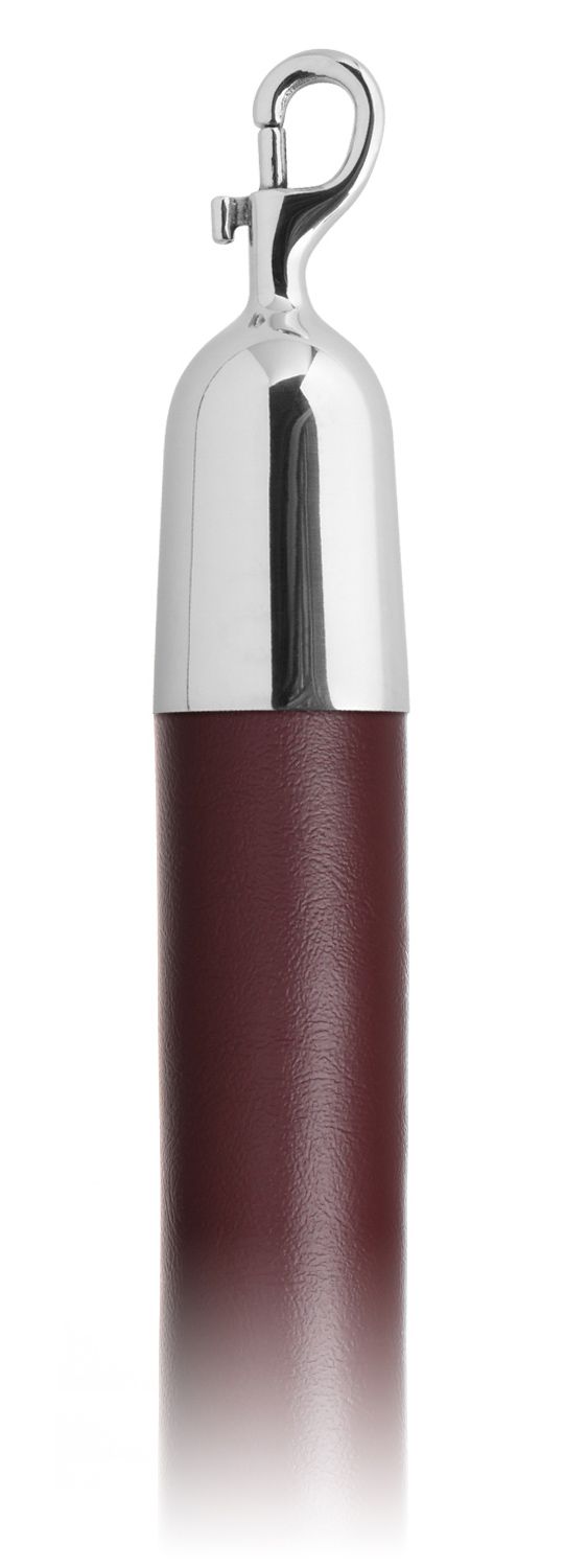 Vinyl 1.5 in Rope with Snap Hooks | Lavi - WN - Wine Vinyl - 40 - Polished Stainless Steel