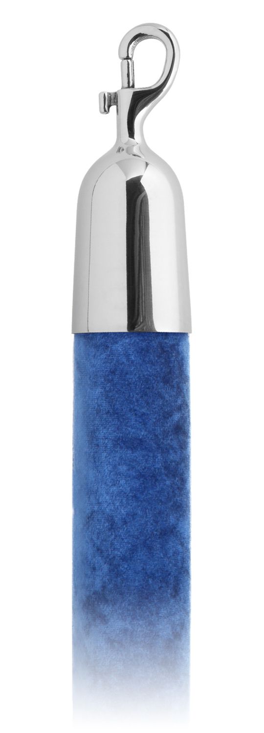 Velvet 1.5 in Rope with Snap Hooks | Lavi - RB - Royal Blue - 40 - Polished Stainless Steel