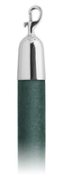 Velvet 1.5 in Rope with Snap Hooks | Lavi - EG - Evergreen Velour - 40 - Polished Stainless Steel