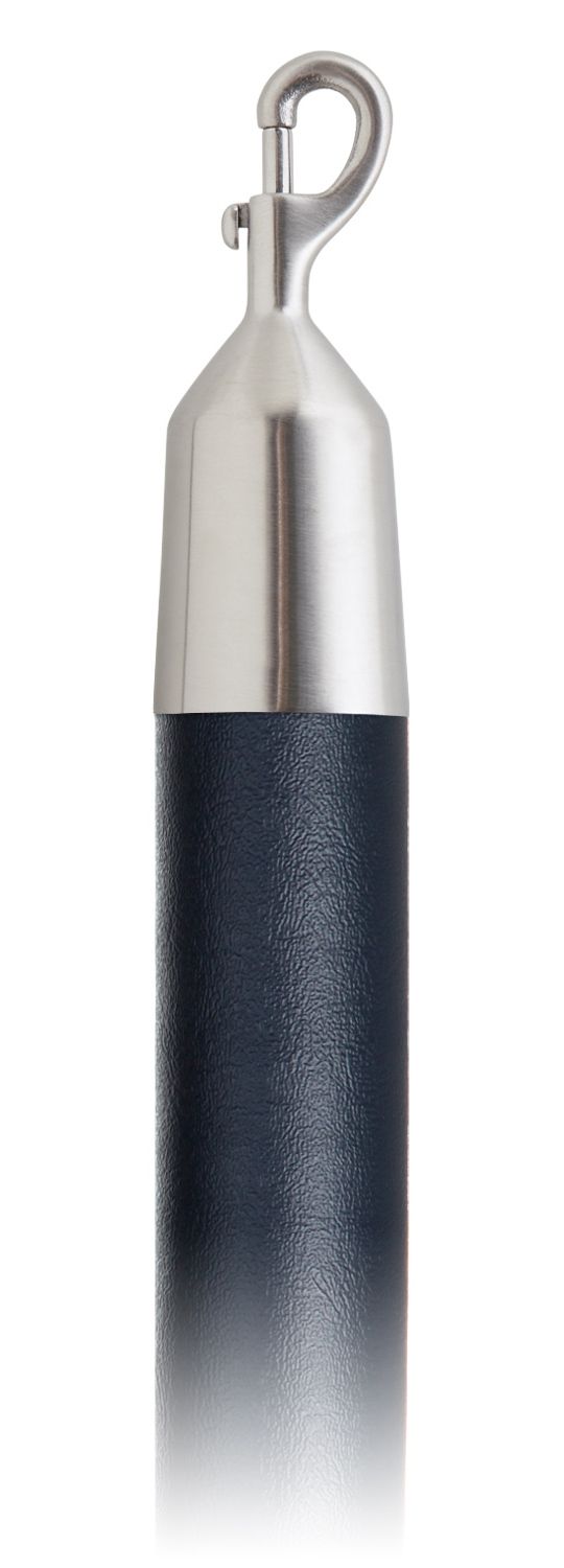 Vinyl 1.5 in Rope with Snap Hooks | Lavi - IN - Indigo Vinyl - 44 - Satin Stainless Steel