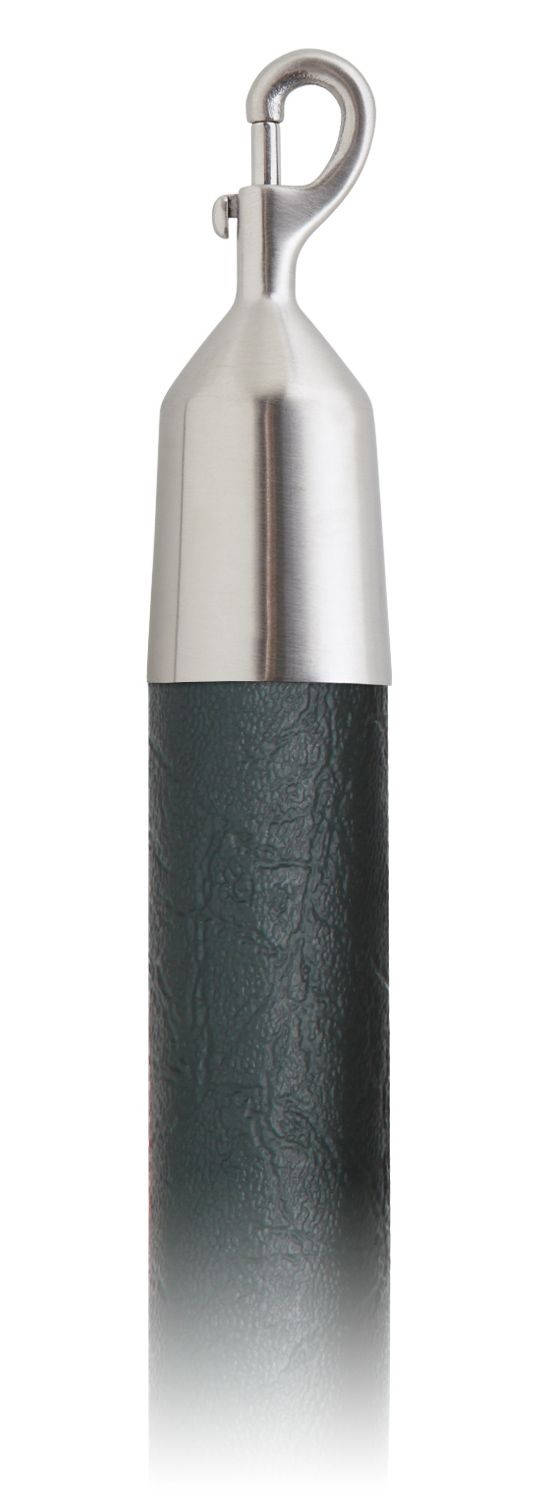 Vinyl 1.5 in Rope with Snap Hooks | Lavi - MG - Moss Green Vinyl - 44 - Satin Stainless Steel