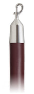 Vinyl 1.5 in Rope with Snap Hooks | Lavi - WN - Wine Vinyl - 44 - Satin Stainless Steel