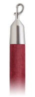 Velvet 1.5 in Rope with Snap Hooks | Lavi - CR - Crimson Velour - 44 - Satin Stainless Steel