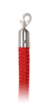 Braided Rayon 1 in Rope with Snap Hooks | Lavi - Red Braided - 44 - Satin Stainless Steel