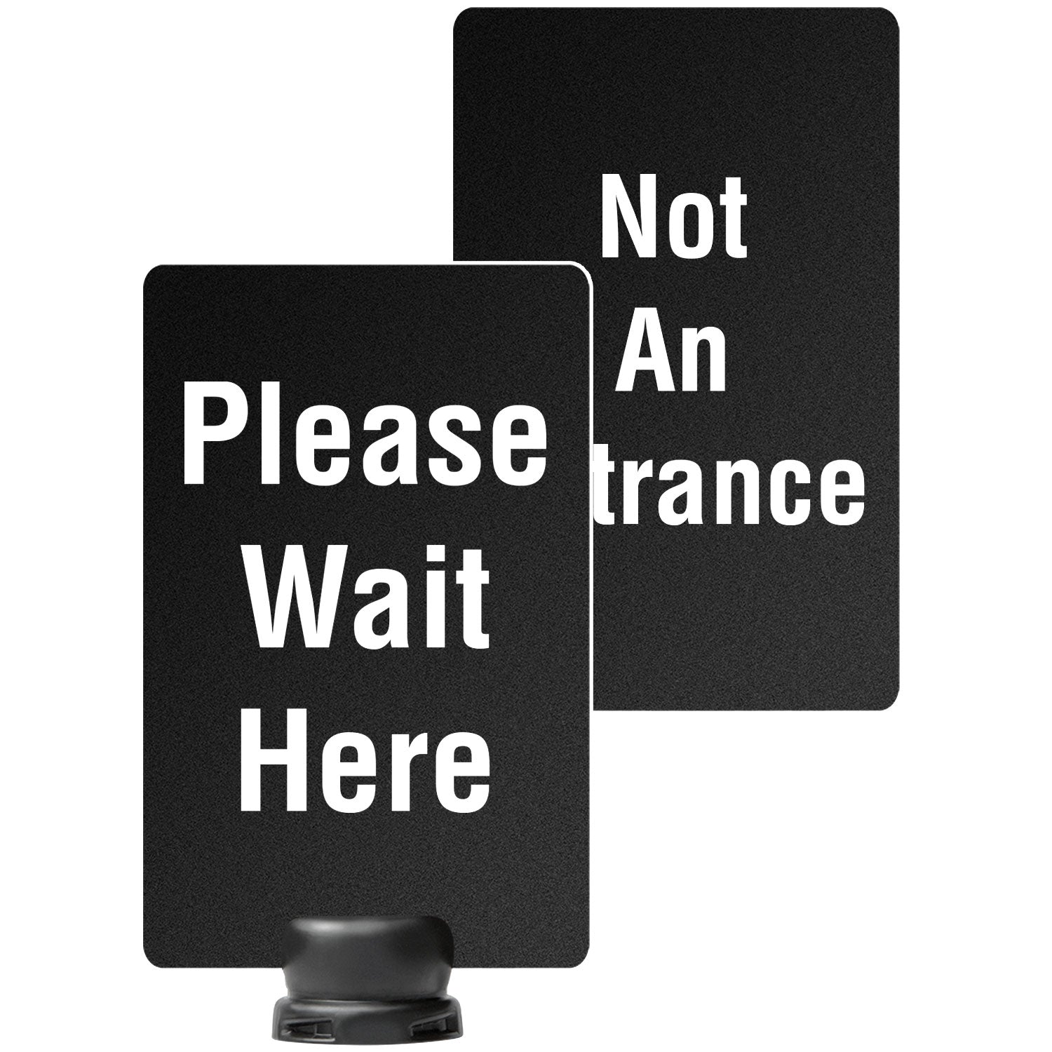 Tempest Outdoor Stanchion Post-Top Sign - 7 x 11, Please Wait Here (Double-Sided)