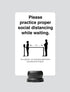 Tempest Outdoor Stanchion Post-Top Sign - 7 x 11, Keep Safe Distance