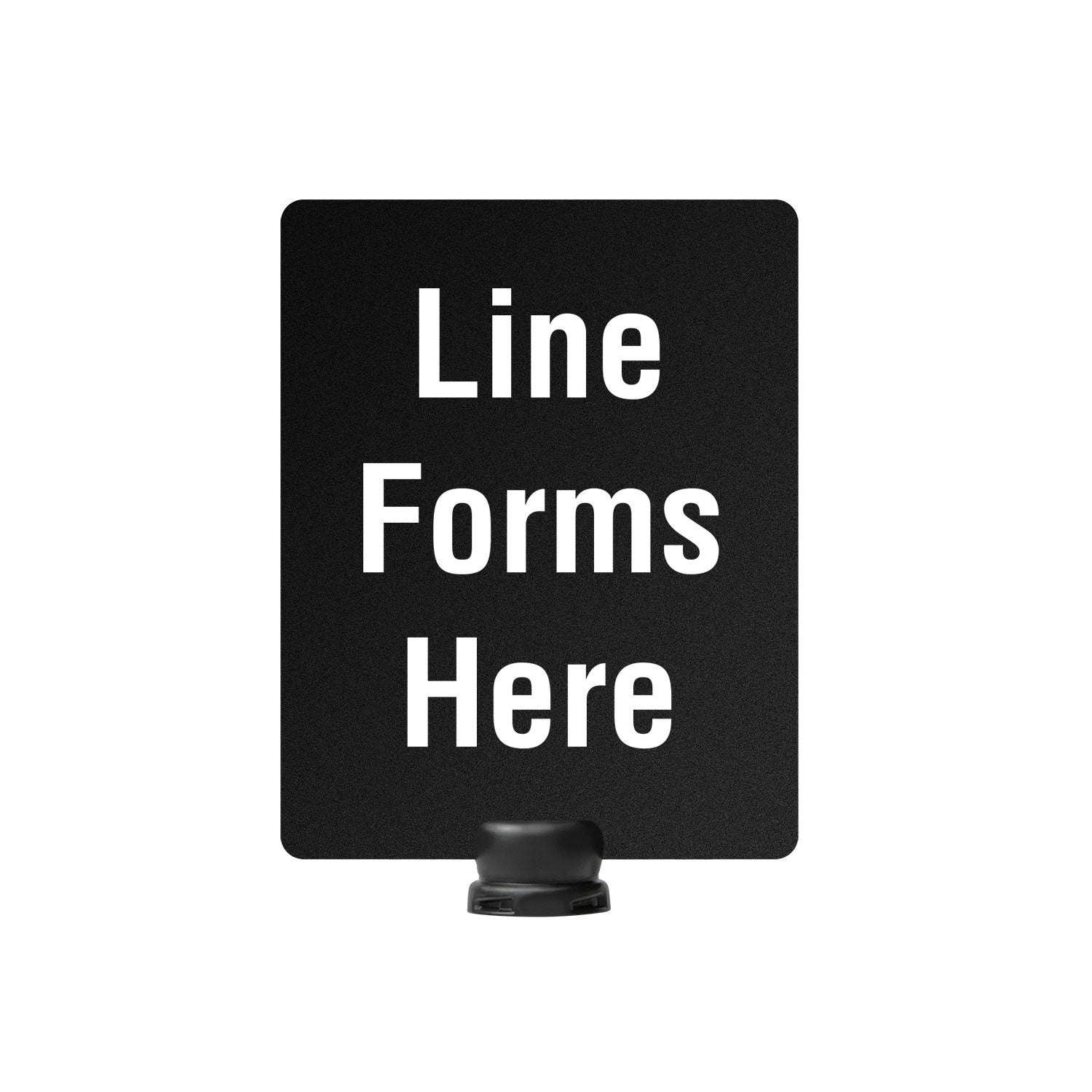 Tempest Outdoor Stanchion Post-Top Sign - 11 x 14, Line Forms Here