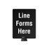 Tempest Outdoor Stanchion Post-Top Sign - 11 x 14, Line Forms Here