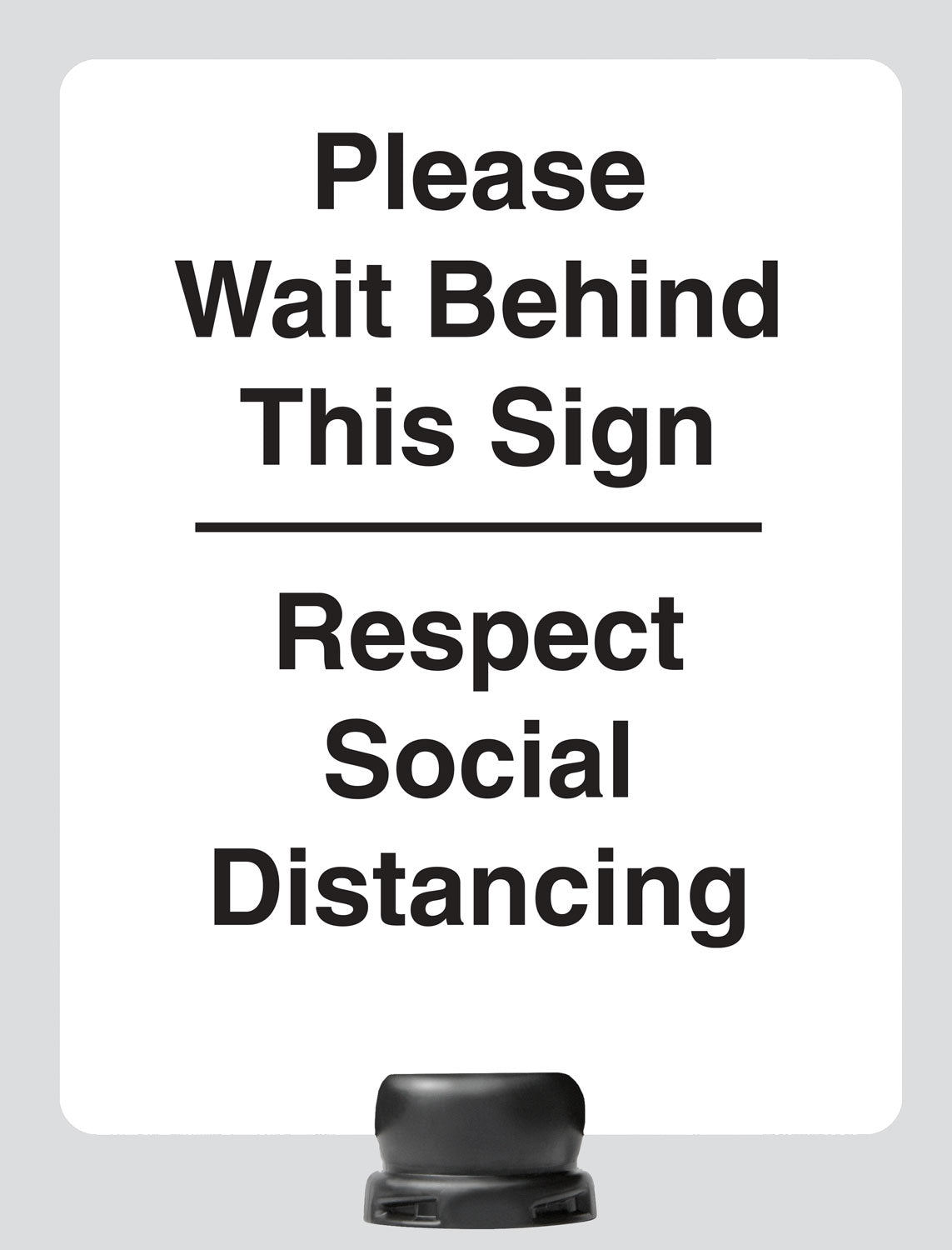 Tempest Outdoor Stanchion Post-Top Sign - 11 x 14, Please Wait Behind Sign