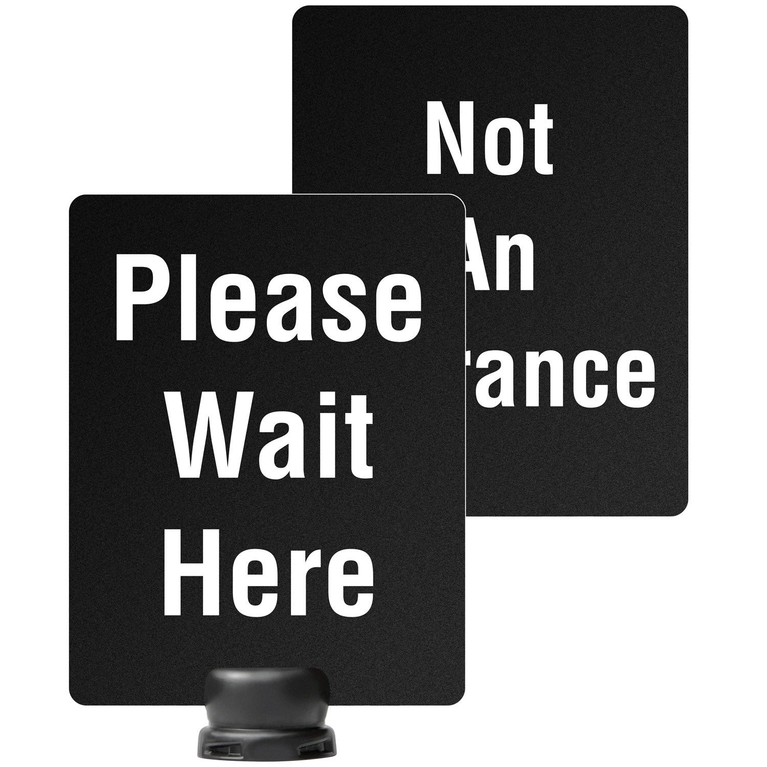 Tempest Outdoor Stanchion Post-Top Sign - 8.5 x 11, Please Wait Here (Double-Sided)