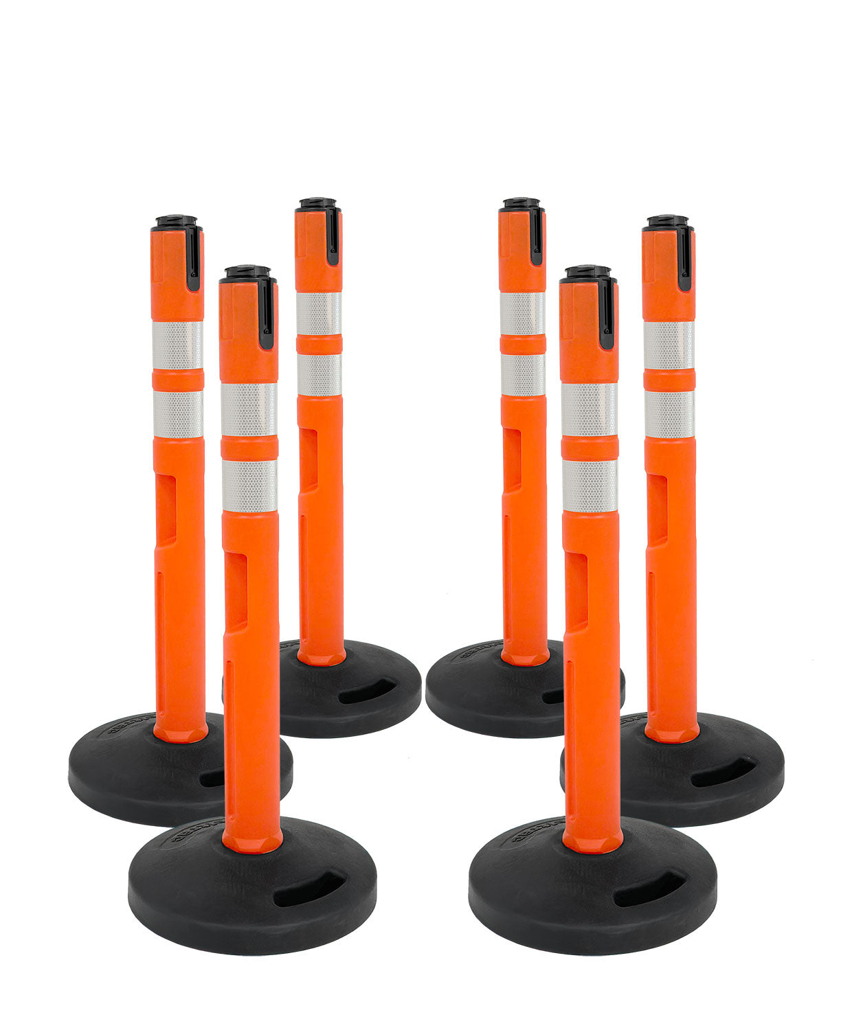 Heavy Base Delineator Post | Safety Orange - OR - Safety Orange - 6-Pack