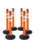 Heavy Base Delineator Post | Safety Orange - OR - Safety Orange - 6-Pack