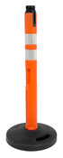 Heavy Base Delineator Post | Safety Orange - OR - Safety Orange - Single w/Sign Holder
