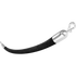 Black velvet stanchion rope with polished chrome snap end, cotton core