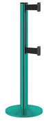 Beltrac 3000 ADA Portable Dual-Belt Stanchion | 10 FT Belts - CS - Custom - BK - Black